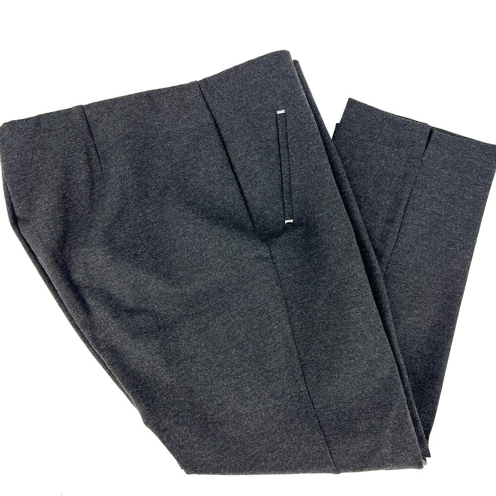 Chicos Womens Charcoal Dress Trousers Tapered Leg Cropped Chicos Size 3 - 16